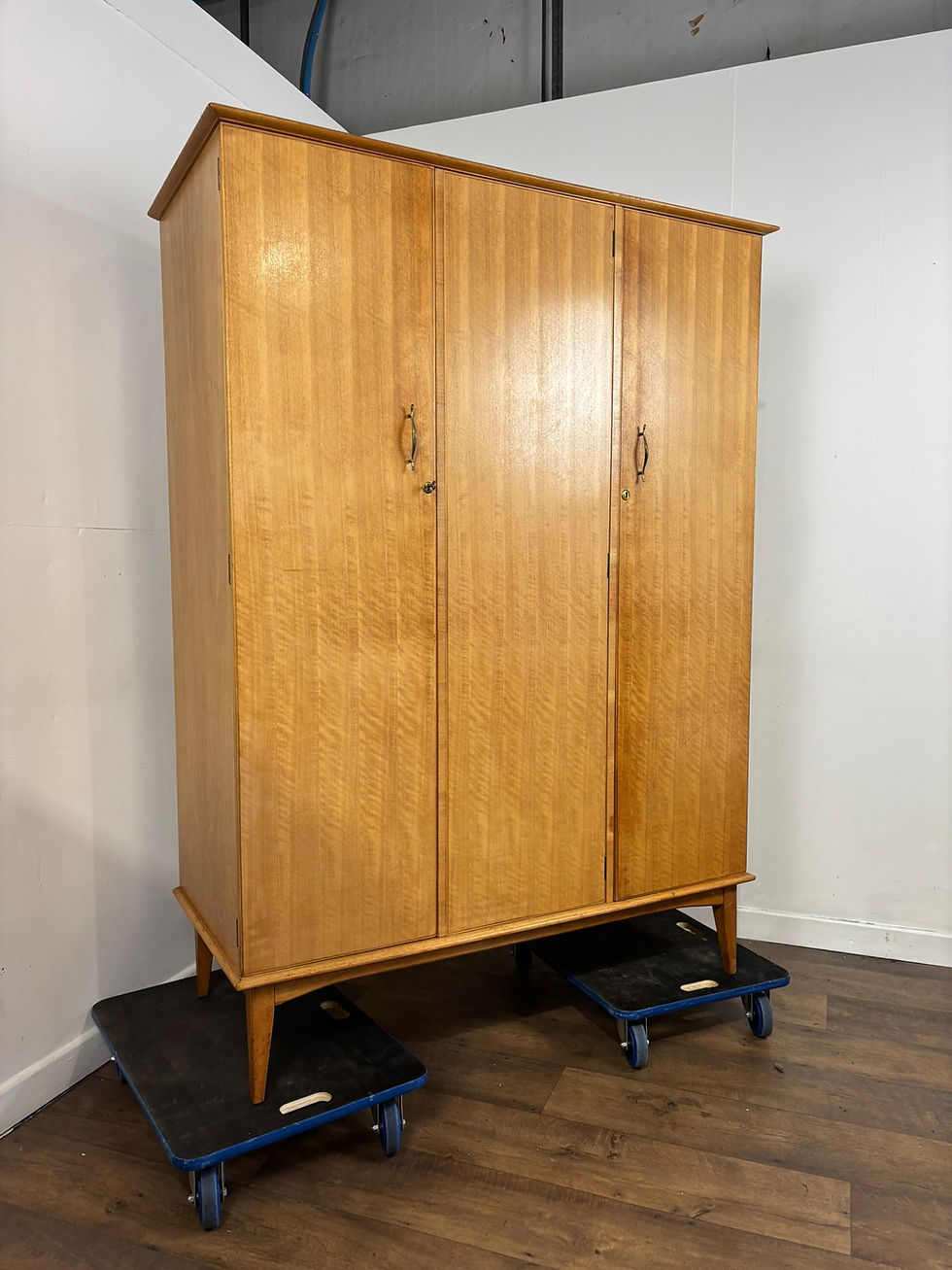 Thumbnail: Mid Century Walnut Triple Wardrobe by Alfred Cox for Heals