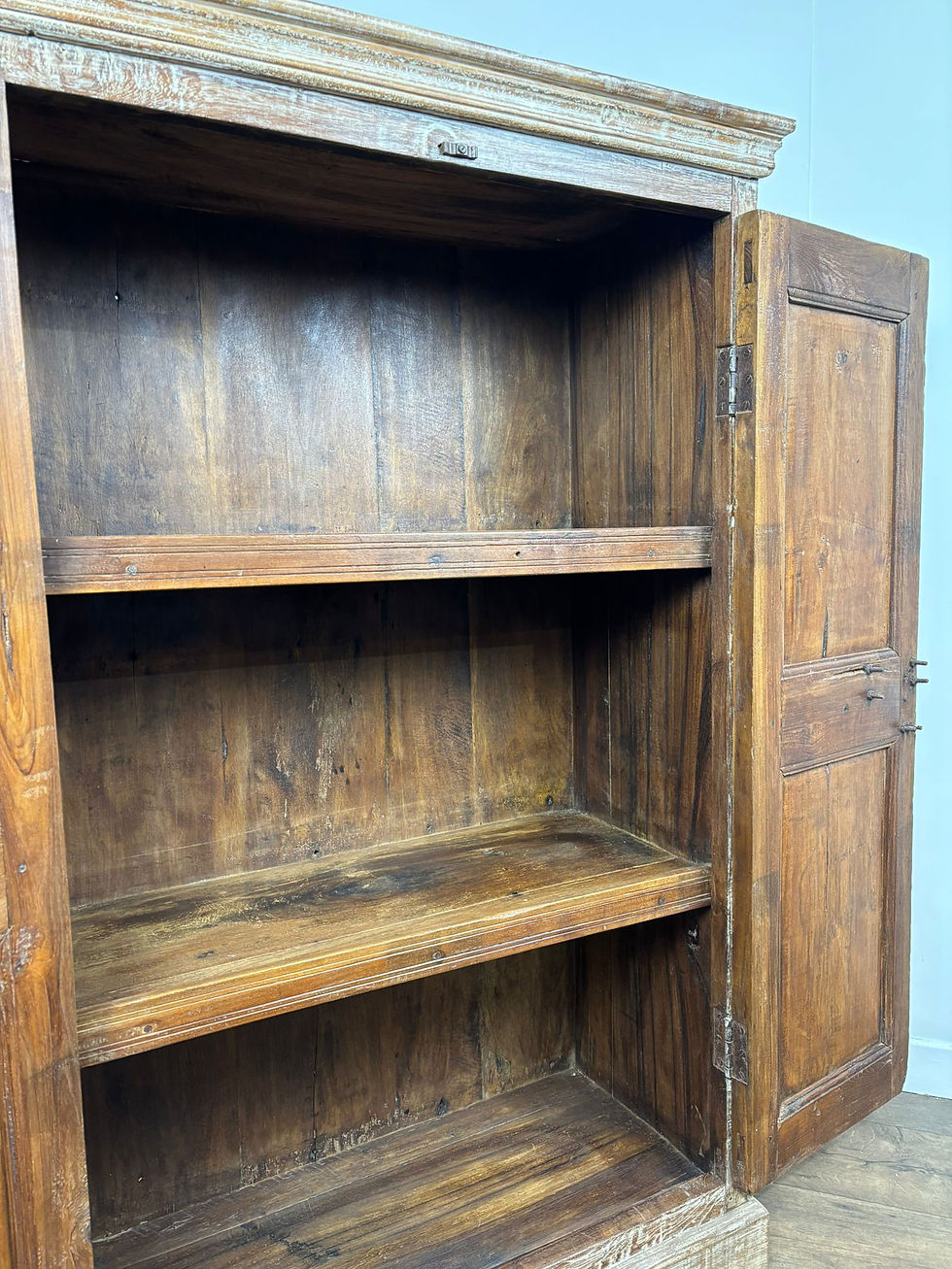 Thumbnail: Vintage Indian Rustic Wooden Cupboard