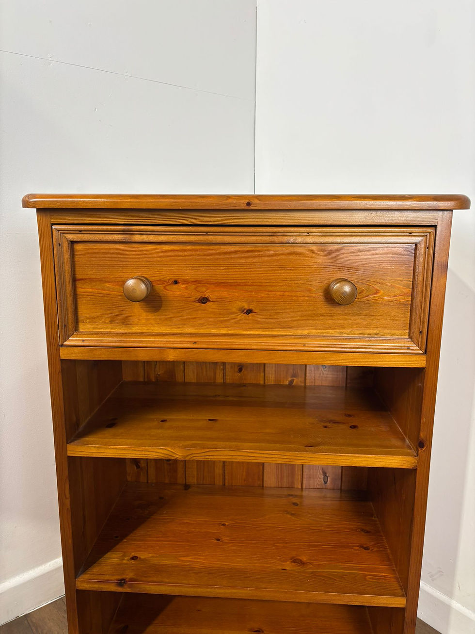 Thumbnail: Contemporary Pine Bookcase With Drawer