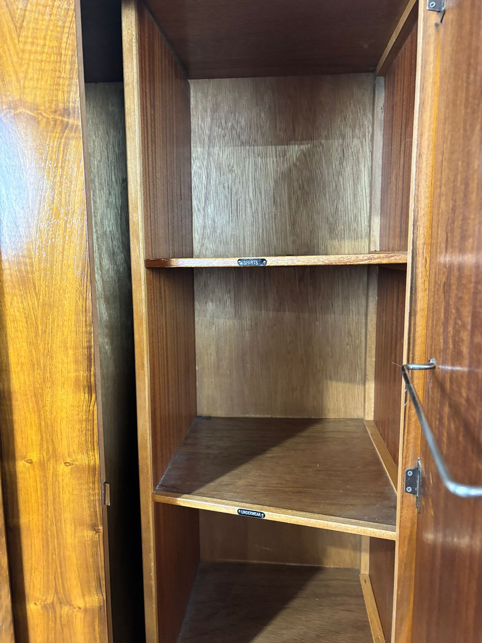 Thumbnail: 1950's Vintage Walnut Gents Wardrobe