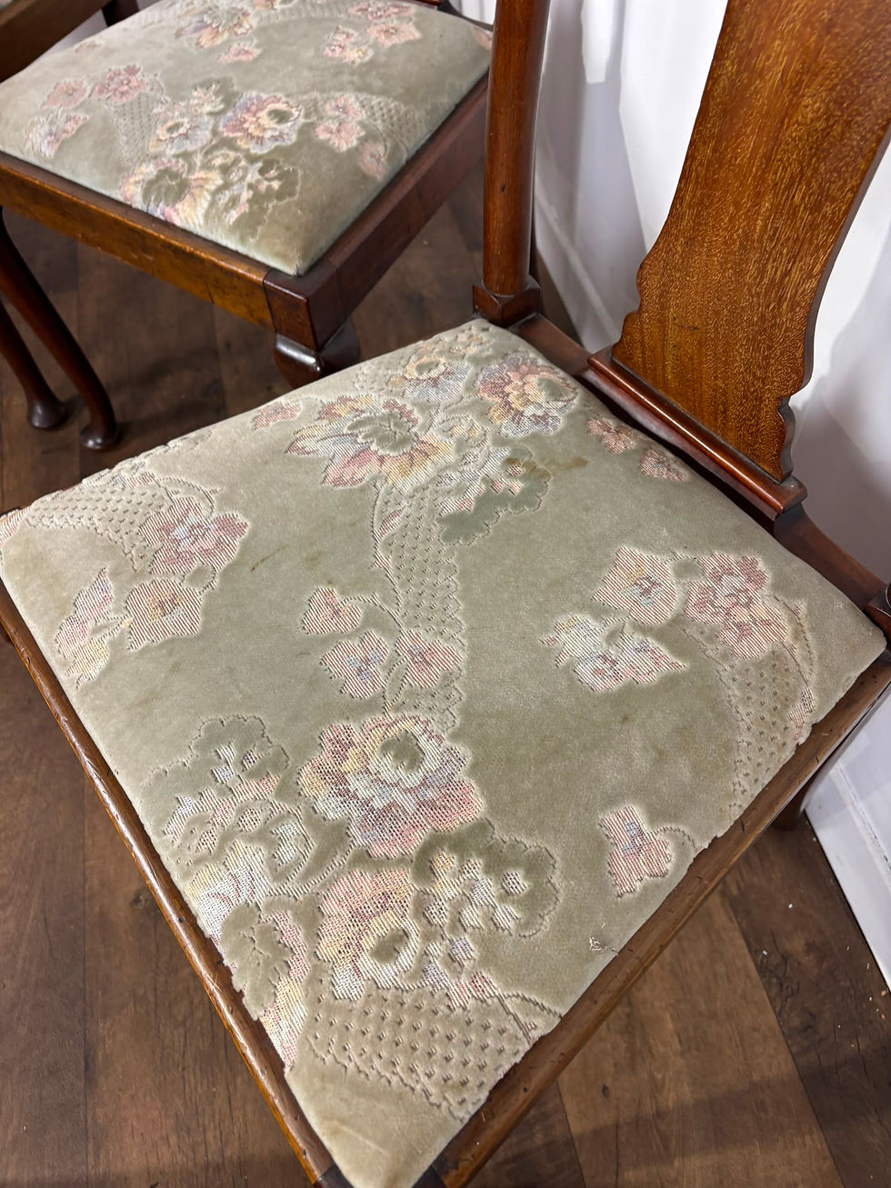 Thumbnail: Set Of Four Vintage Mahogany Dining Chairs