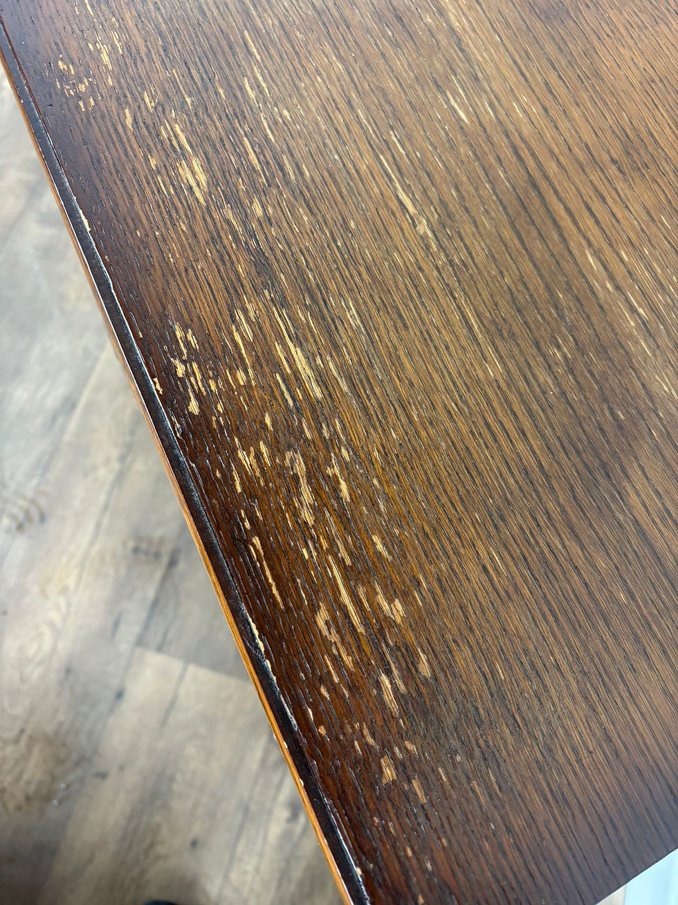 Thumbnail: Vintage Oak Side Table With Drawer