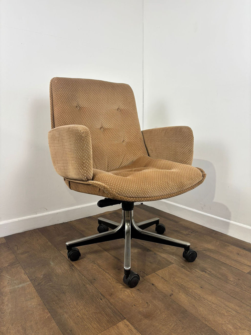 Vintage Upholstered Revolving Office Chair