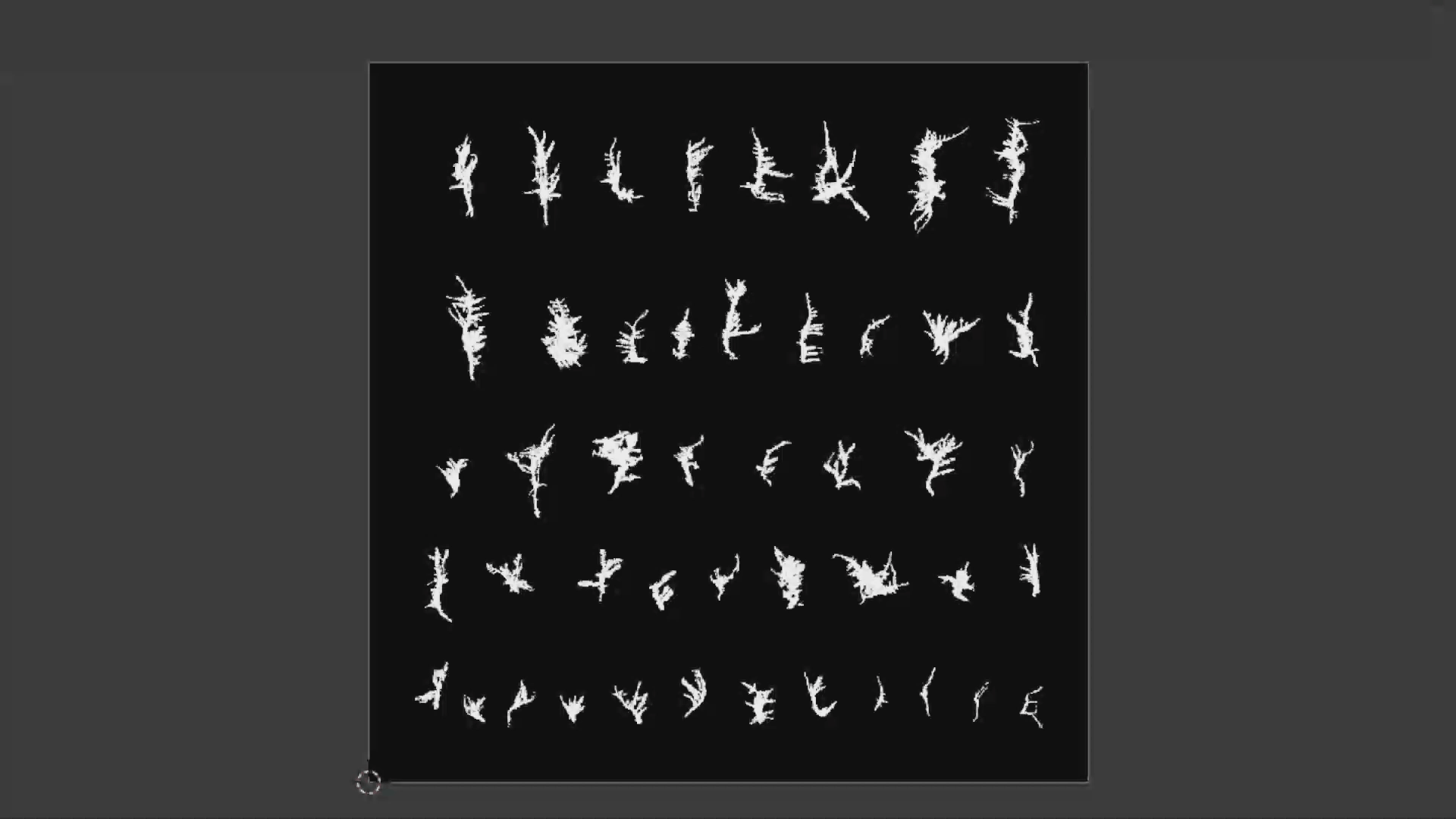 The moss cards were merged into one mesh