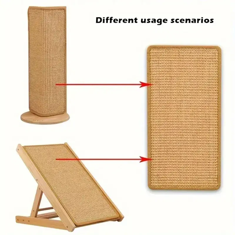 Thumbnail: Natural Sisal Cat Scratcher Mat Cat Scratch Mats Horizontal Cat Floor Scratching