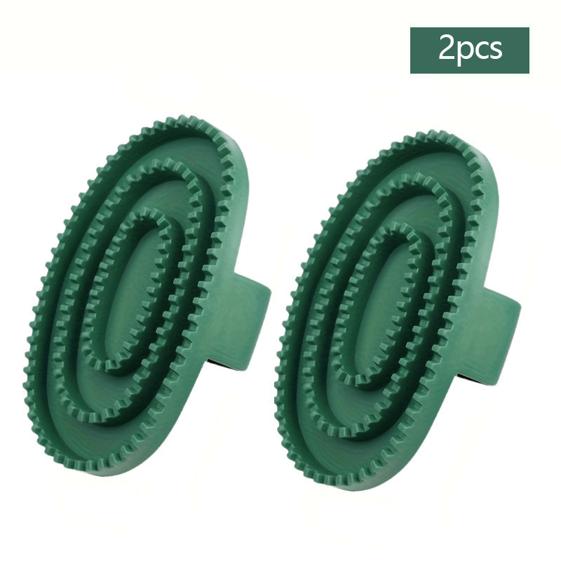 Thumbnail: 1pc Rubber Massage Cleaning Brush for Horses Durable Detangling  Tool for Bathin