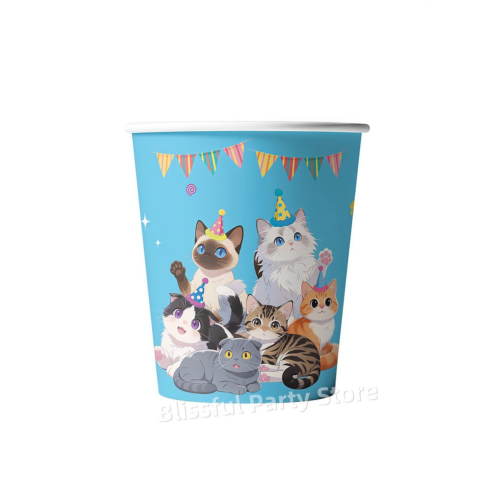 Thumbnail: Pet Cats Birthday Party Decoration Cute Kitten Tableware Kit Cup Plate Tableclot