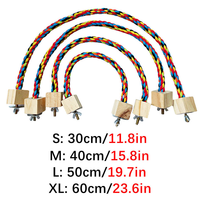 Thumbnail: Pet Bird Bite Toys Parrot Color Cotton Rope Toys Elastic Parrot Climbing Toys St