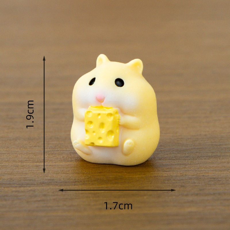 Thumbnail: Cartoon Little Hamster Ornaments Micro Landscape Mini Cute Animal Shape Decorati