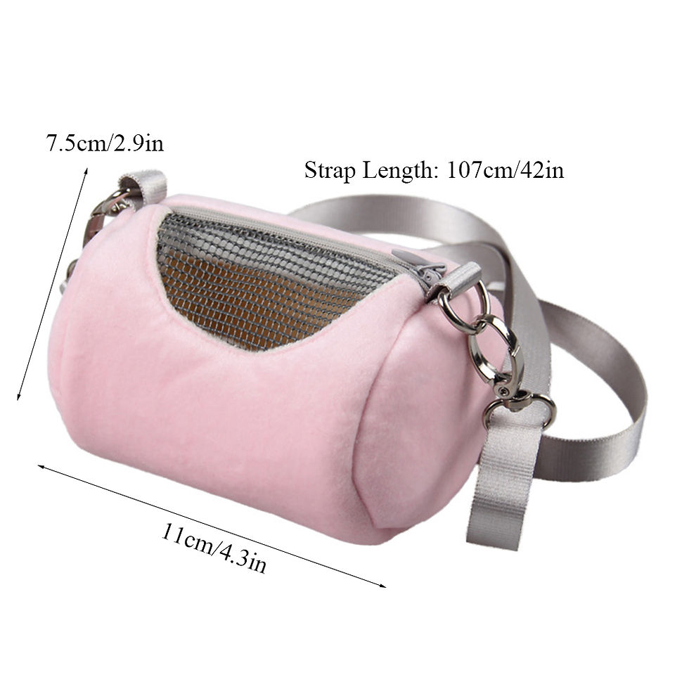 Thumbnail: 1Pc Small Pet Backpack Hamster Carrier Bag Portable Cylinder Satchel Flying Squi
