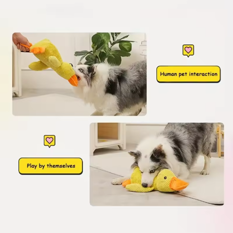 Thumbnail: Cute dog Toy Stomping Duck Bite Resistant Grinding Teeth Cleaning Large Dog Inte