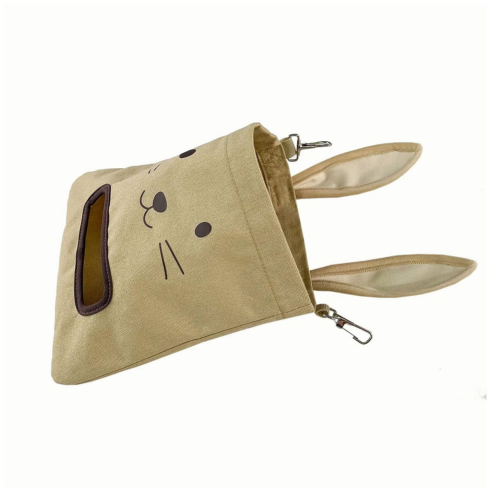 Thumbnail: New Rabbit Hanging Hay Bag Shaped Feeding Feed Package Convenient Multiple Color