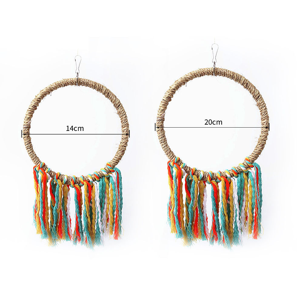 Thumbnail: Pet Bird Parrot Toy Cotton Rope Circle Toys Chewing Bite Parrot Perch Hanging Ca