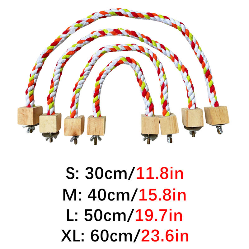 Thumbnail: Pet Bird Bite Toys Parrot Color Cotton Rope Toys Elastic Parrot Climbing Toys St