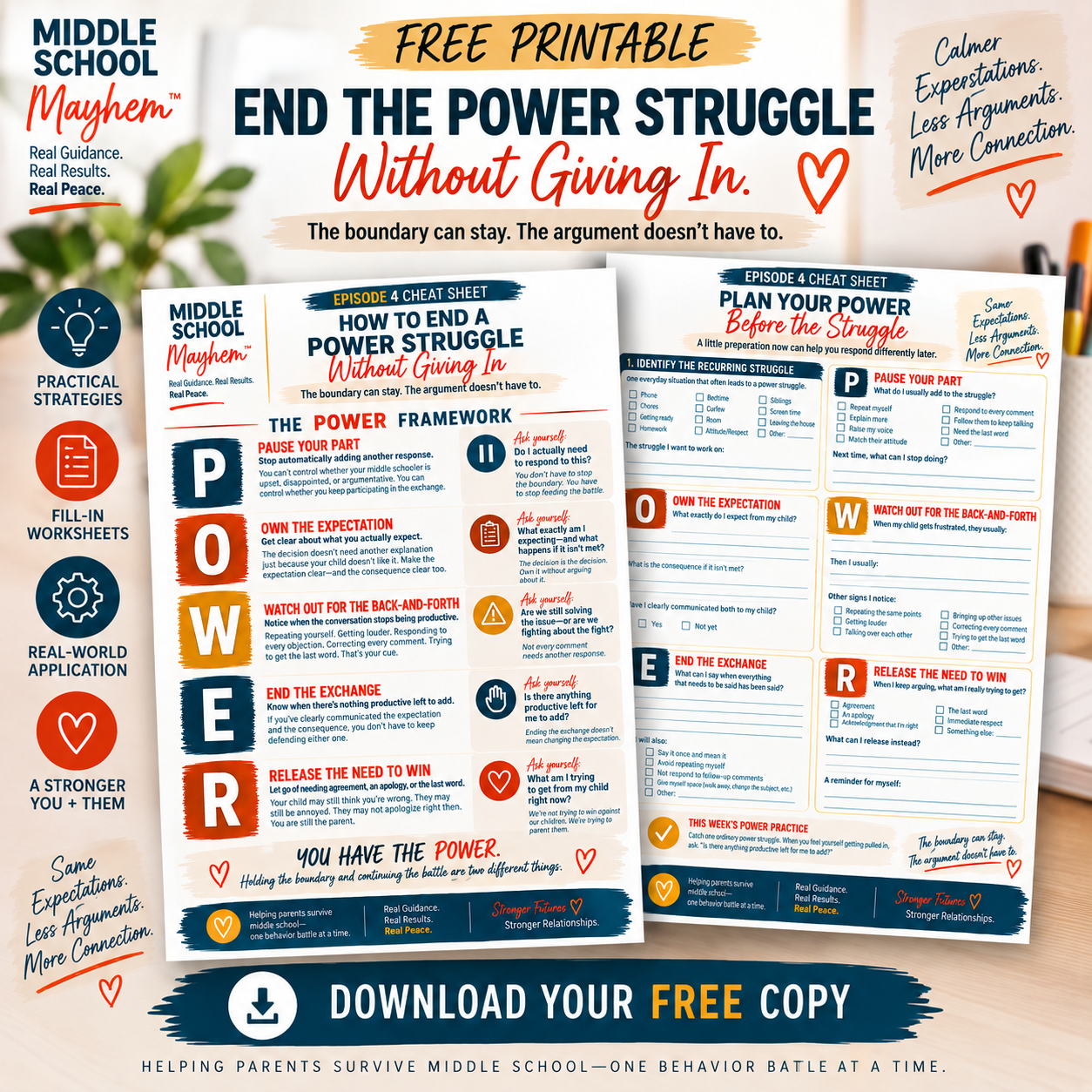 POWER Struggle Cheat Sheet