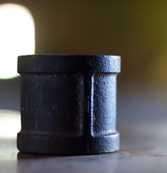 Malleable iron pipe fittings black, sock