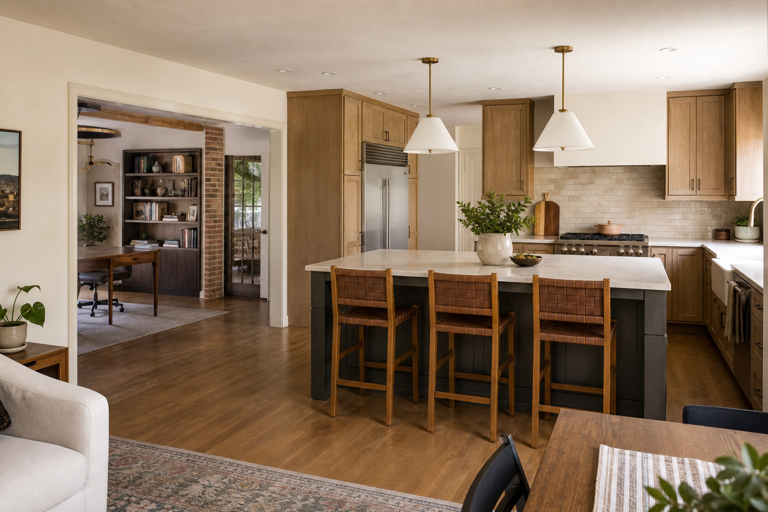 Approachable North Texas kitchen improved by reconfiguring the existing floor plan