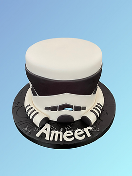 Star Wars themed Storm Trooper themed Birthday Cake.