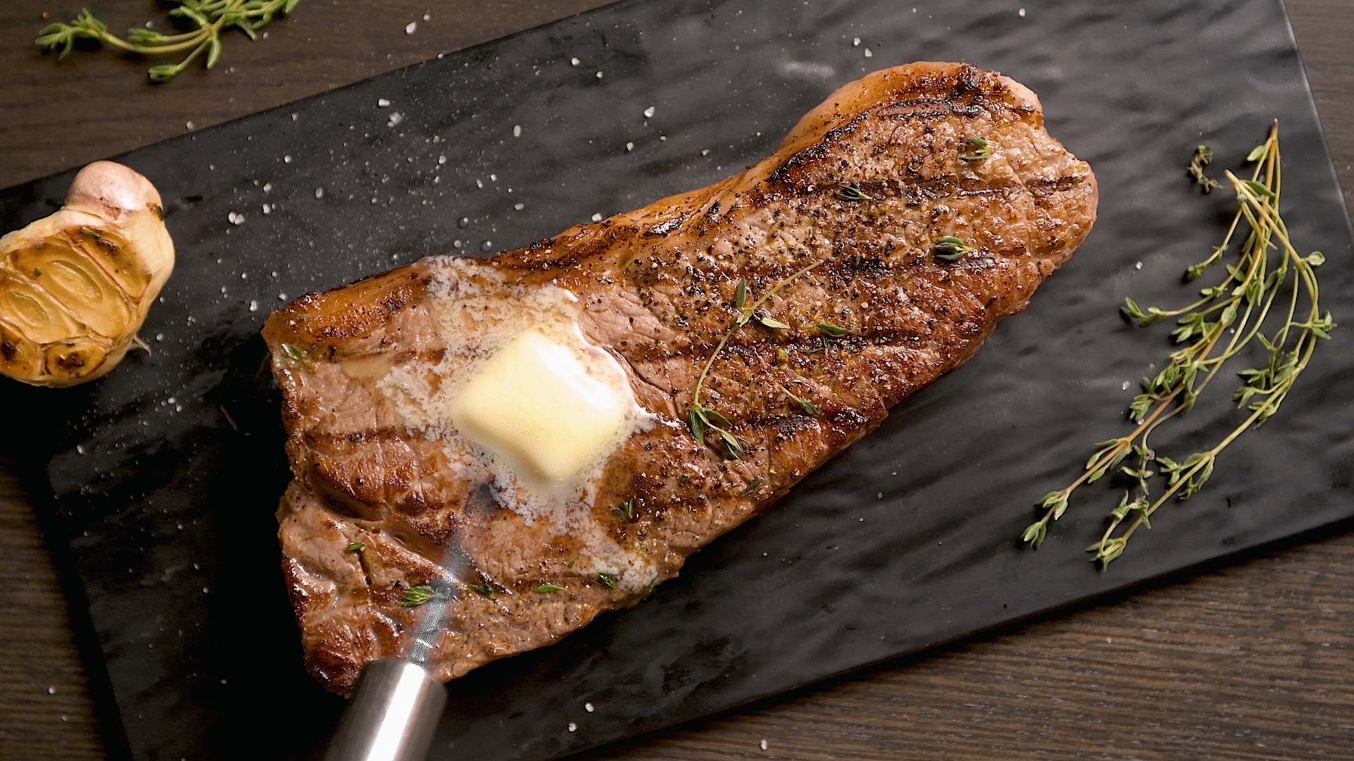 Steak Butter Landscape Cinemagraph Loop.
