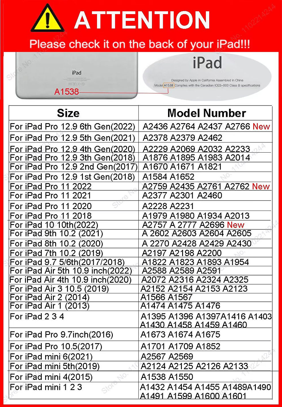Funda protectora de PU para iPad 10th y 10.9