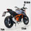 Miniatura: Modelo KTM 1290 Super Duke R 2022 CCA die-cast para colección, motocicleta miniatura de metal.