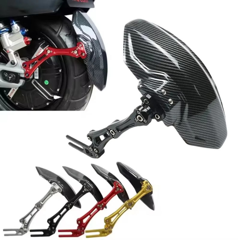Soporte universal negro para guardabarros trasero de motocicleta y bicicleta eléctrica