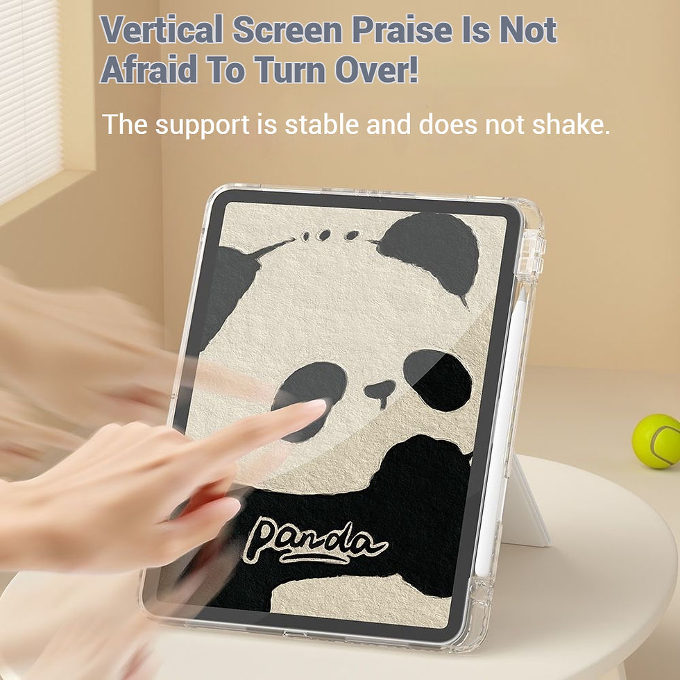 Miniatura: Funda elegante negra translúcida compatible con iPad Air y Pro 11