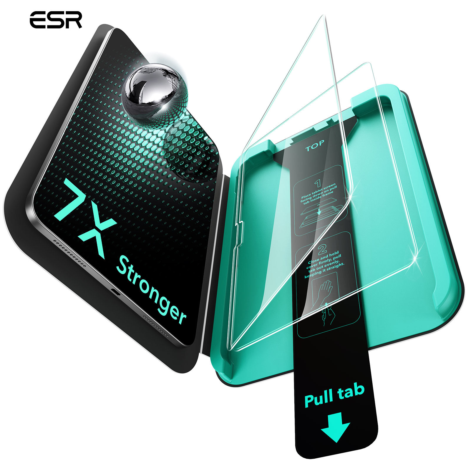 Mica de vidrio templado ESR Armorite para iPad 11 y 13 pulgadas, compatible con Apple Pencil.