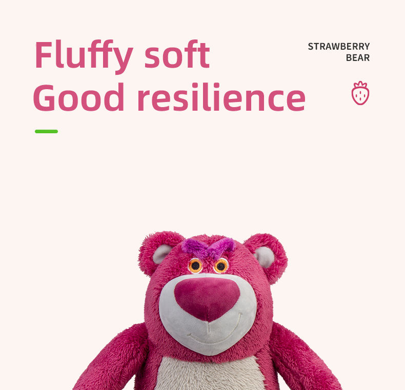 섬네일: Peluche Lotso Kawaii de fresa, Toy Story, vista frontal.