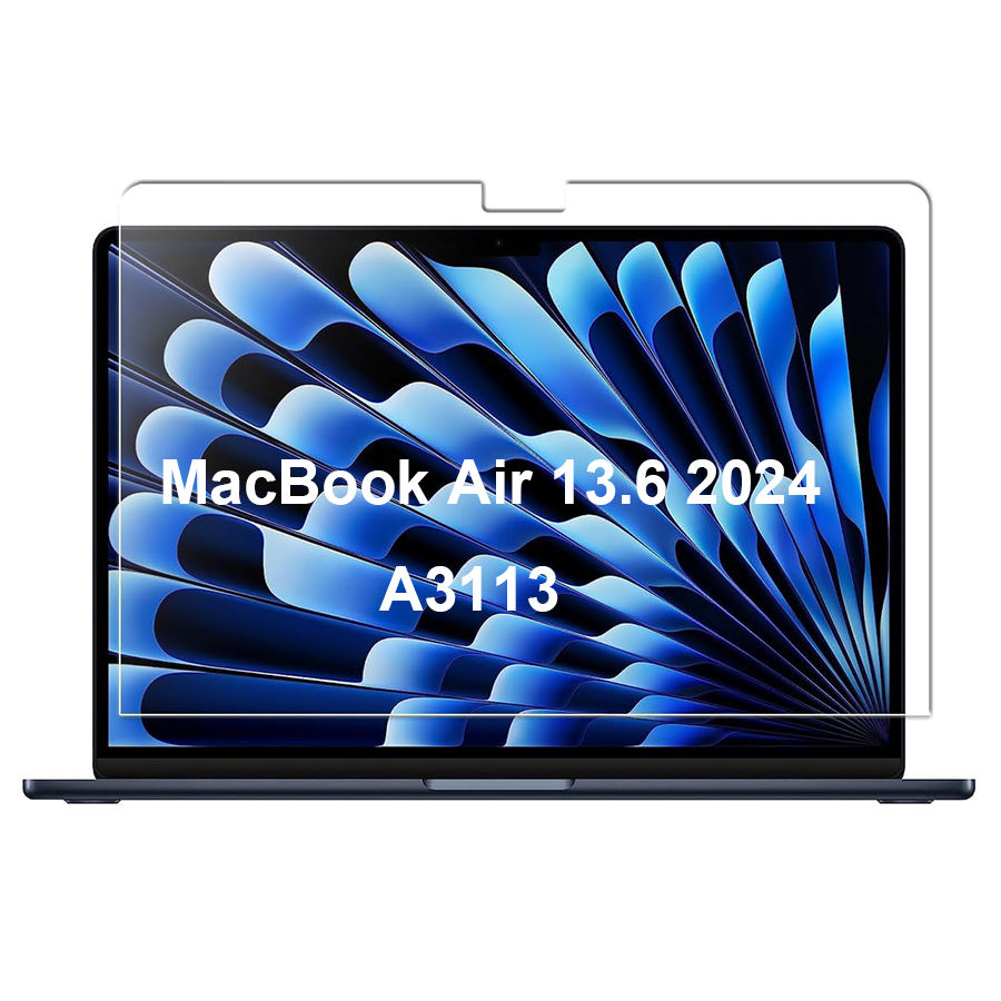 Protector de pantalla SDICA para MacBook Air 13.6” A3113, vidrio templado 9H sin burbujas y fácil instalación.