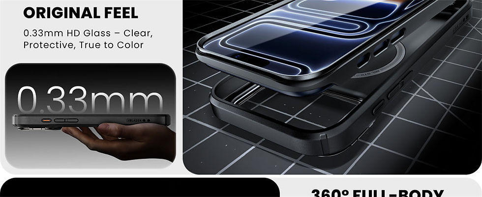 Miniatura: Funda I-BLASON magnética con soporte y vidrio templado para iPhone 17 Pro Max 6.9"