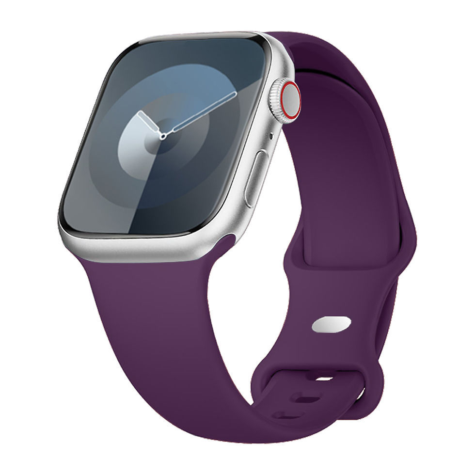 Miniatura: Correa de silicona deportiva negra para Apple Watch Series Ultra 9 8 7 6 SE 5 4 3 2 1