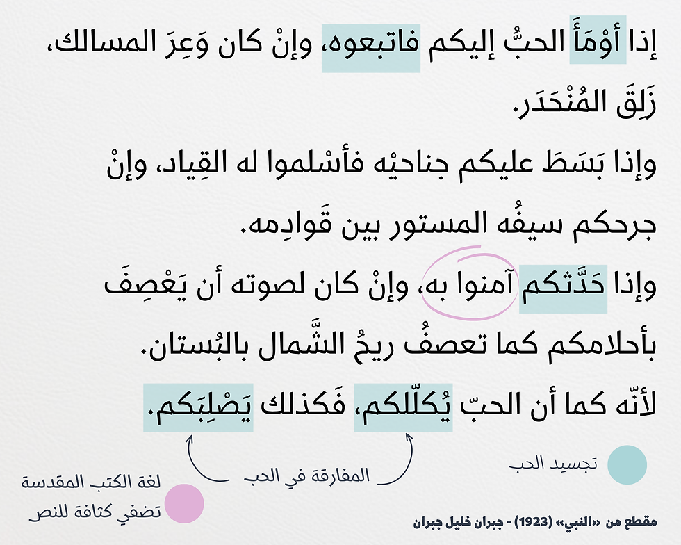 تحليل مقطع من "النبي" لخليل جبران خليل
