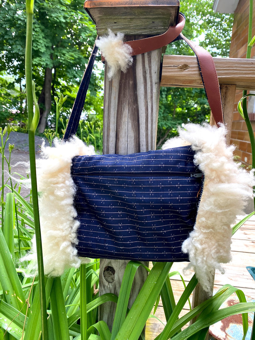 Thumbnail: Sheepskin Hands Warmer Muff Shoulder Bag