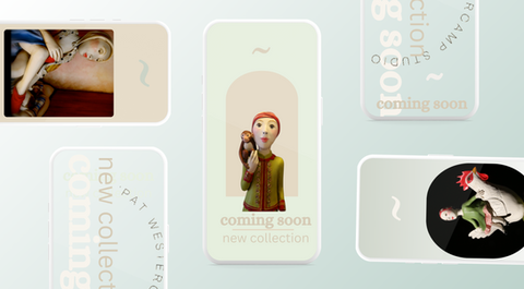 ad campaign images of ceramic figures