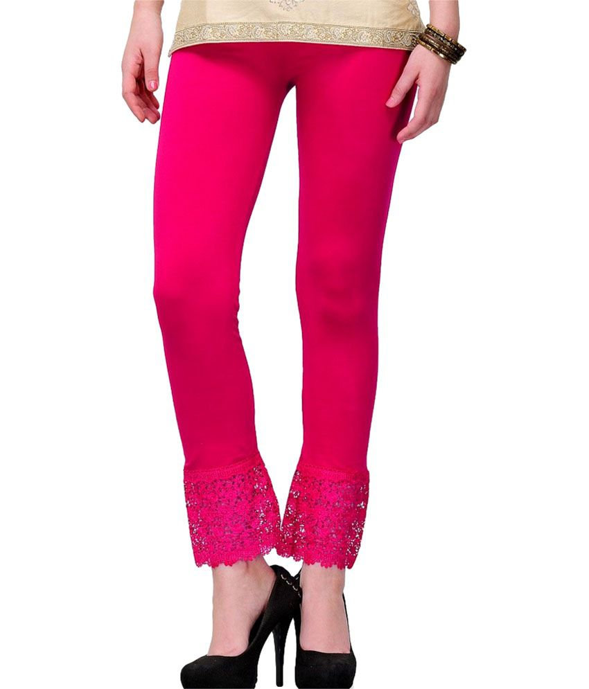 Lace Leggings for Women \u0026 Girls - Pink 