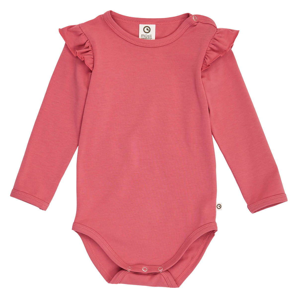 Müsli- Cozy me- frill- langarm- Body- Baroque Rose- By Luxkids