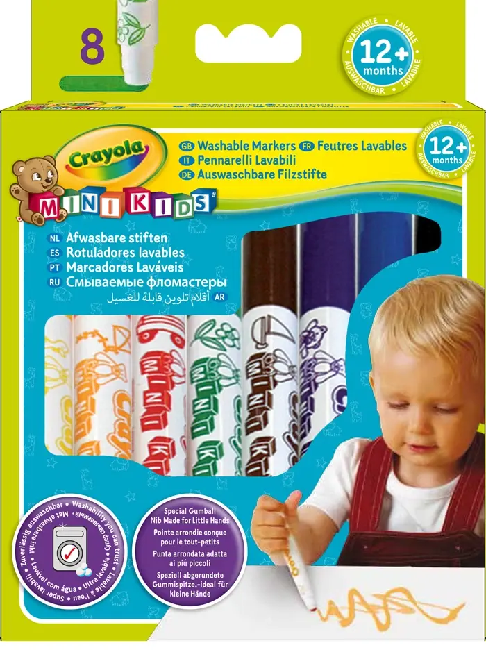 Crayola- auswaschbare- Filzstifte- 8 Stück- 12M+