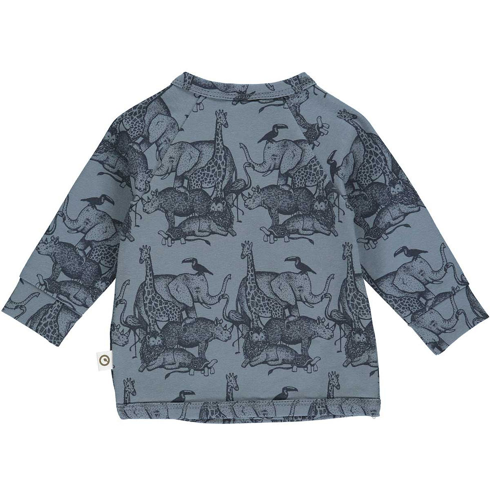 Miniaturbild: Müsli- Mini me- Cardigan- Jacke- Dusty Blue- By Green Cotton