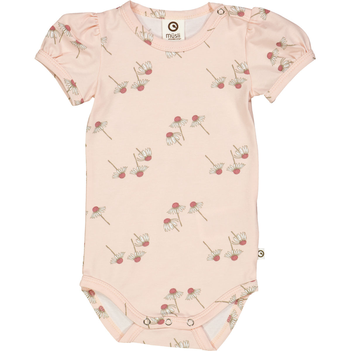 Müsli- Kamille- puff- kurzarm- Body- Baby- By Green Cotton