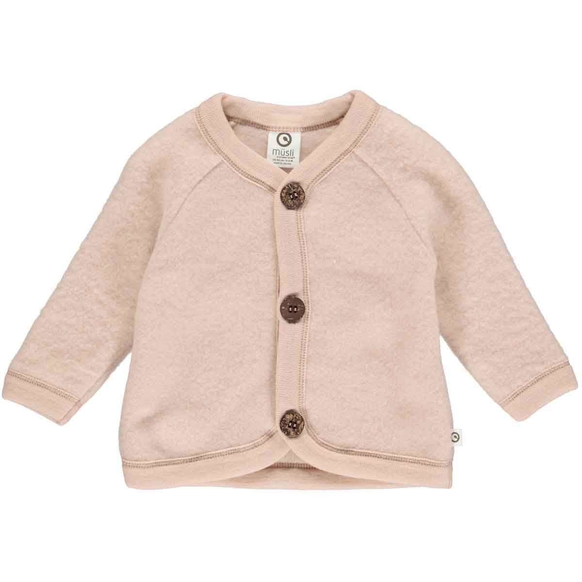 Müsli- Wolly- Woll- Fleece- Jacket- Jacke- Baby- Spa rose- By Green Cotton