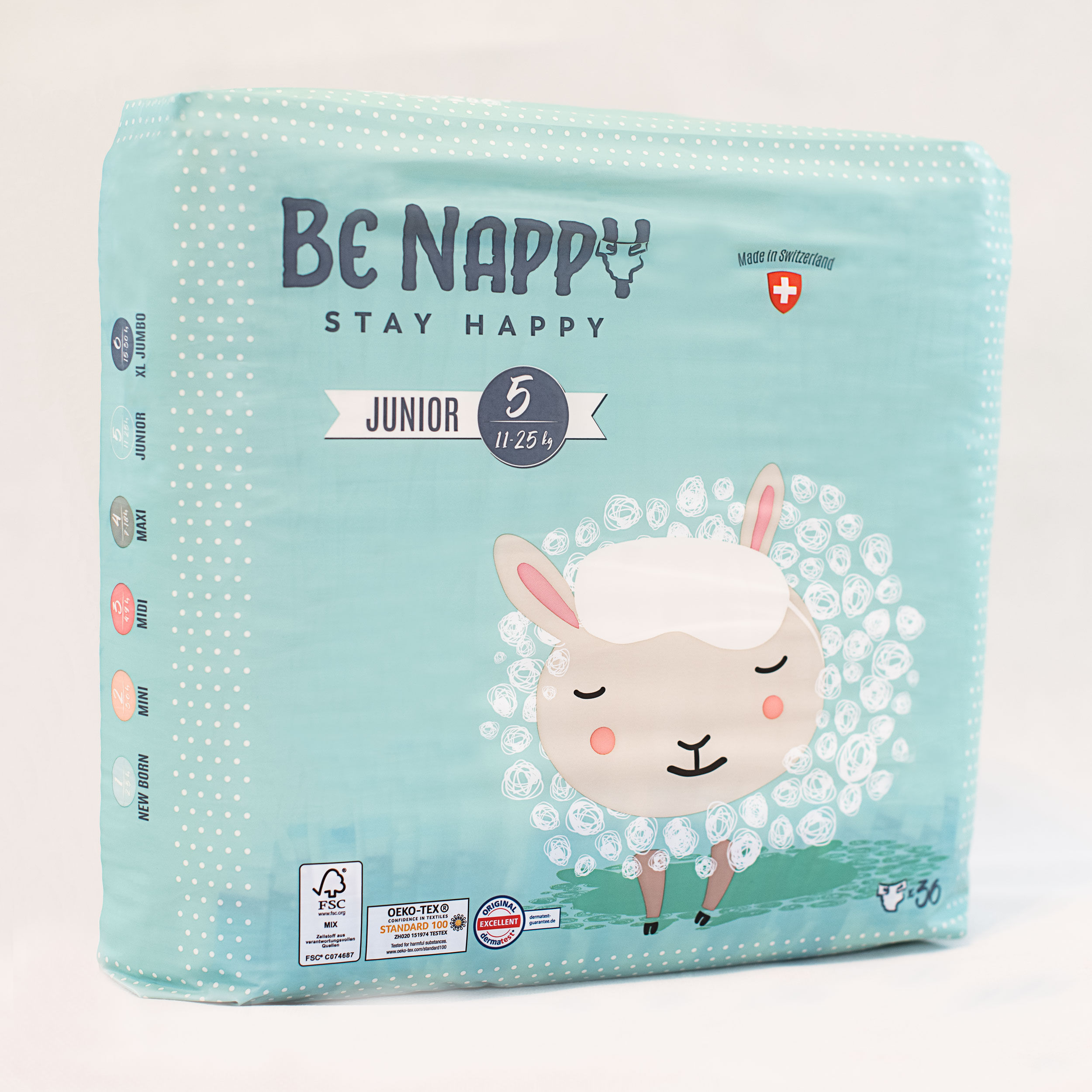BE NAPPY- Windel- Junior- Grösse 5- 36STK/Pro Packung Windeln