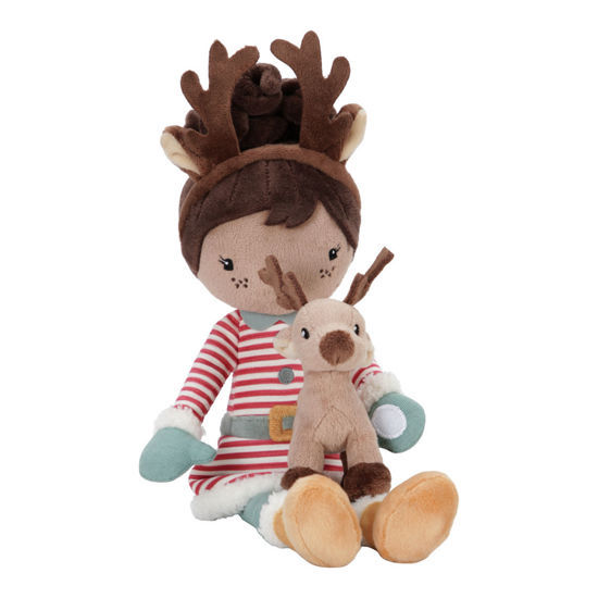 Little Dutch- Kuschel- Puppe- Weihnachten- Evi- mit Rentierpuppe- 35cm