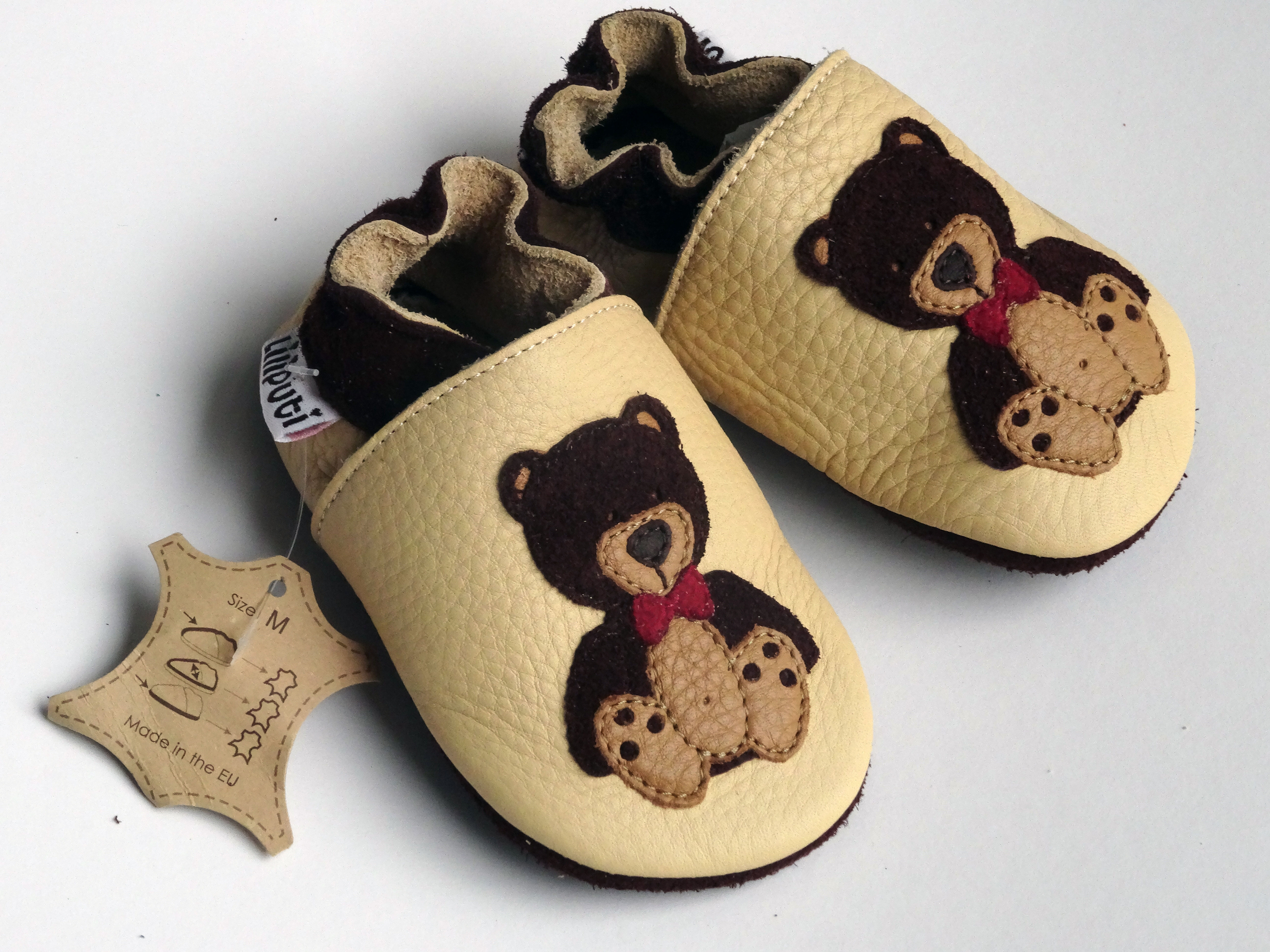 Liliputi Leder- Krabbelschuhe Teddyboy