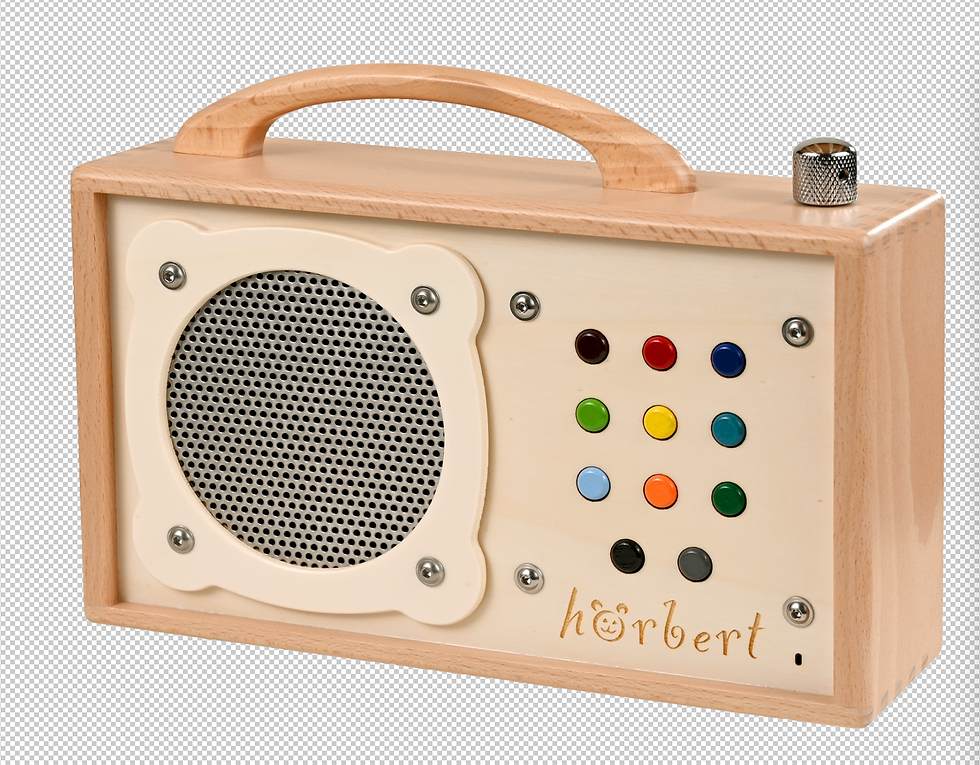 Miniaturbild: hörbert- MP3- Player-für Kinder- aus Holz- mit USB- C- Anschluss