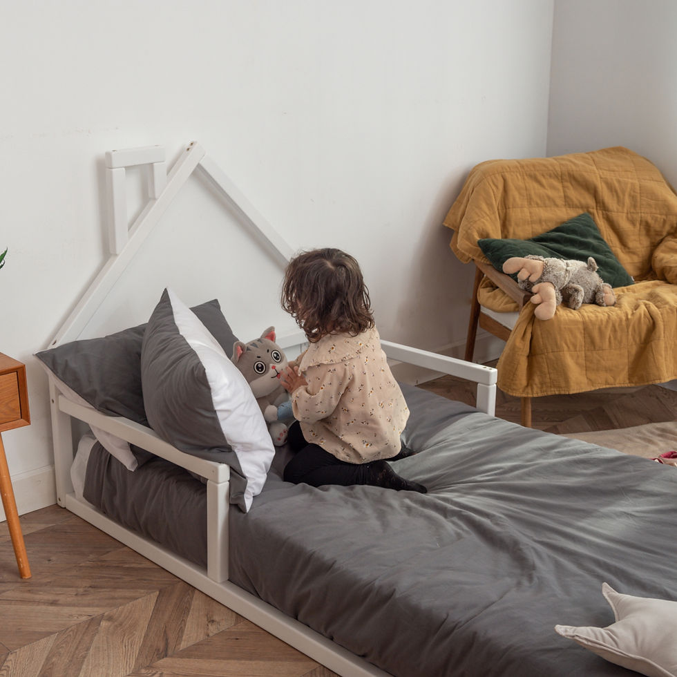 Miniaturbild: Wood & Heart- Bodenbett- Haus- 90x200cm