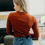 Thumbnail: High Neck Auburn Long Sleeve