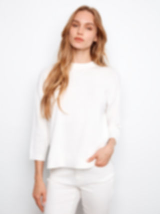 Charlie B Curved Hem Sweater