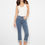 Thumbnail: Charlie B Flare Leg Stretch Denim with Floral Trim