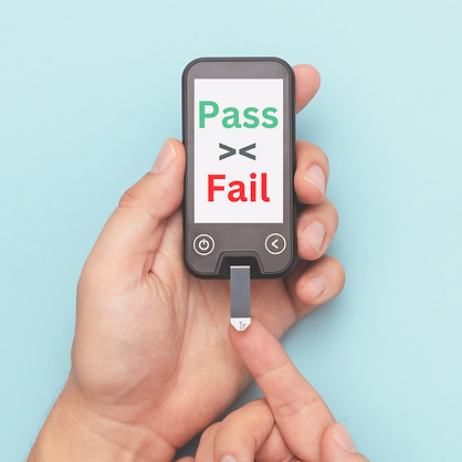 Standardized test measuring a student, determining whether they pas or fail